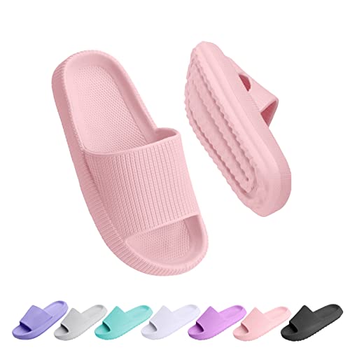 Cloud Slides for Kids,Girls Boys Comfy Thick Sole Pillow Slippers Non-Slip Shower Bathroom Sandals Summer Beach Shoes for Little/Big Kids