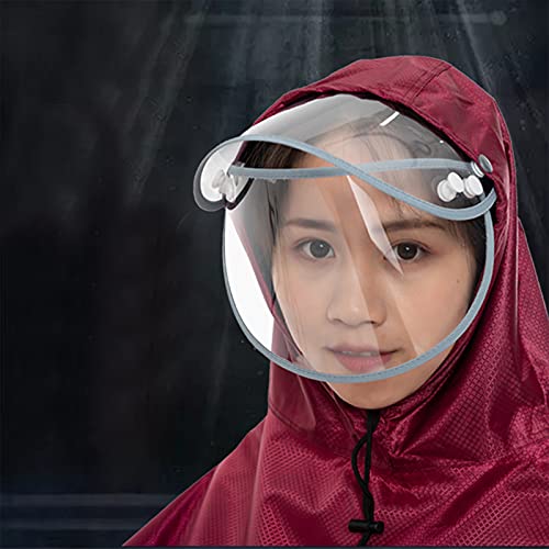 haozaikeji Motorcycle Raincoat for Two, Waterproof Hoodie Rain Cape Mobility Scooter Outdoor Rain Poncho Universal Bike E-bike Rain Coat with Detachable Hat Brim Reflective Strip for Double Ride4