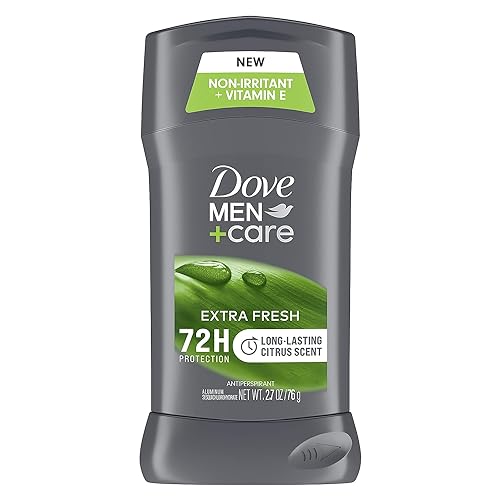 Image of Dove Men + Care 48 Hour Antiperspirant Stick, Non-Irritant, Extra Fresh, 2.7 Ounces, Pack of 7
