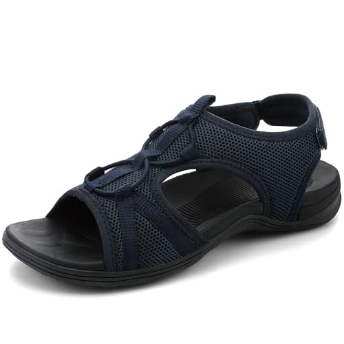 Image of UBFEN Womens Hiking Sandals Comfortable Walking Sandals Summer Sport Breathable Arch Support