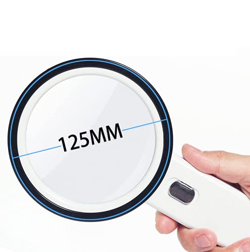 30X Jumbo Handheld Magnifying Glass With 13 LED Lights – Illuminated Magnifier By GLAM HOBBY