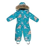 Girls Boys Snow Suits One Ρiece Winter Fashion Graphic Overalls Comfy Waterproof Windproof Toddler Snowboarding Ski Suits