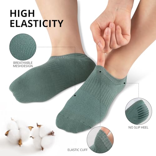 Heatuff Womens No Show Socks, Thin Cotton Invisible Low Cut Socks for Women with Anti-Slip Design 6/8 Pairs4