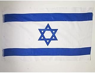 Israel Flag 3' x 5' for Fans - Israeli - Jewish Flags 90 x 150 cm - Banner 3x5 ft with Hole - Drapeau Israël AZ FLAG