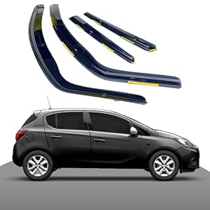 Haibak Wind Deflectors Set Compatible With Vauxhall Corsa D.E 2006-2019 5 Doors Hatchback 4pc Tinted in Channel Fitment