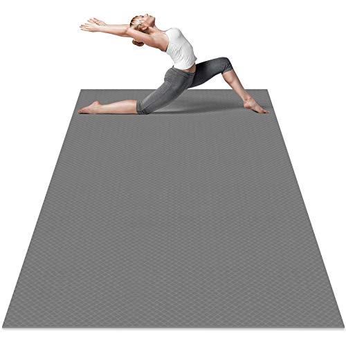 Odoland Large Yoga Mat for Men and Women, Thick Non Slip Exercise Mat for Home Gym, Yoga Trainers Beginners and Pros Workout Mat for Pilates Stretching Push-ups and Gymnastics 183 x 122 x 0.