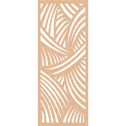 Image of 27 3 /8 inchW x 69 3 /8 inchH x 1 /4 inchT Chester Decorative Fretwork Wood Wall Panels, Hickory
