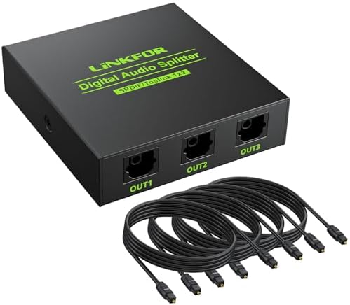 Répartiteur Audio Toslink DeleyCON - 1 Entrée / 2 Sorties - Optique Numérique S/PDIF - Pour TV, Barre De Son