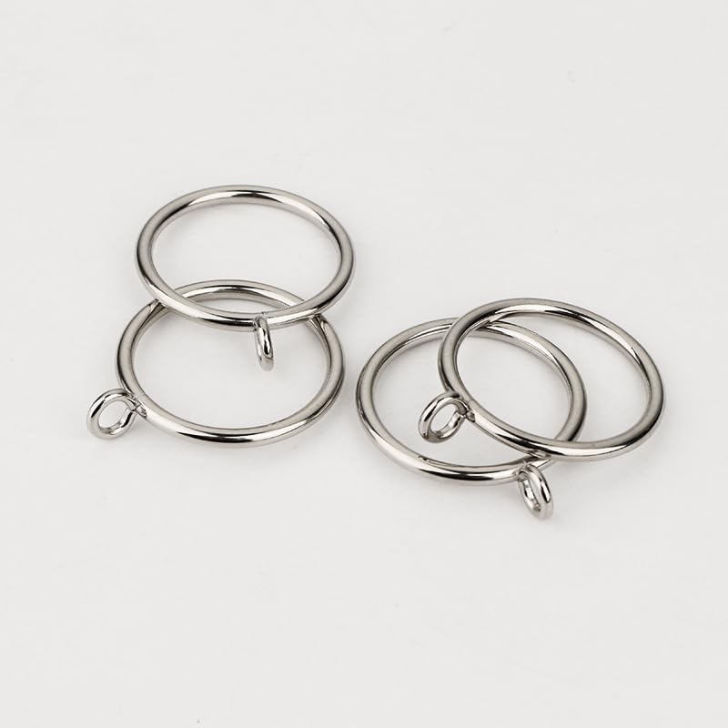 MSTZA 10~100 pièces 38/45mm Anneaux à œillets de Rideau Robustes Anneaux de Rideau en métal avec Clips Anneau de Rideau en Acier Inoxydable avec Crochet pour draperie
