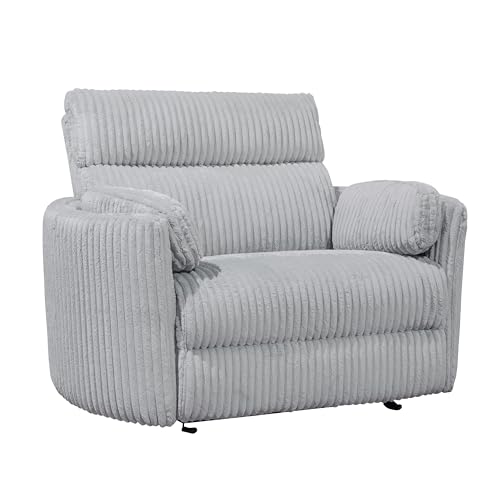 Image of Parker Living Radius XL - Mega Grey Extra Wide Power Glider Recliner for Adults with USB and Type-C Ports, Single Sofa Chair for Living Room