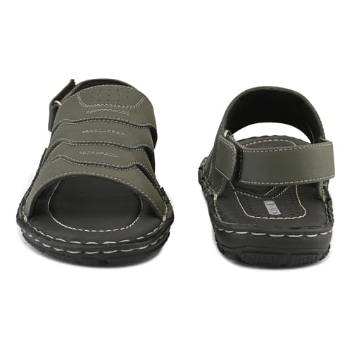 Image of Centrino Sandal for Men | Grip Insole for Stability | slippers /sliders for men |mens sandals casual | sandals for men|Modern Look with Straps | Comfortable Footwear (9265)