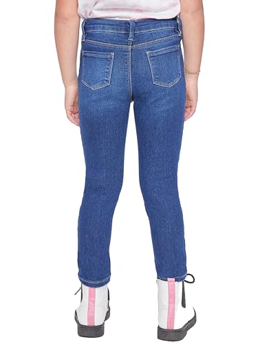 YMI Toddler Girl Adjustable Waistband Snap Button Closure Skinny Jean, Midnight Sky Blue, Size 6X3