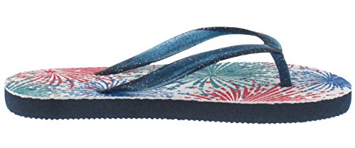 Capelli New York Fireworks Party Print Girls Flip Flops Navy Combo3