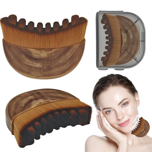 Cepillo Facial de Contorno Linfático,Cepillo Drenaje Linfatico Facial,Lymphatic Contour Face Brush,Cepillo Facial de Cepillado en seco,masajeador for Aliviar la Fatiga, escultura de barbilla