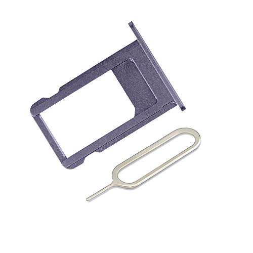 LLIBAI-V Replacement Sim Card Tray for iPhone 6s Sim Card Tray with Open Ejet Pin + Cloth (Gray)