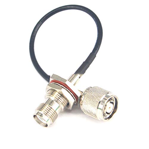 10 Pieces RP TNC Male to RP TNC Female Coaxial Adapter Pigtail Jumper Cable 15CM RG174