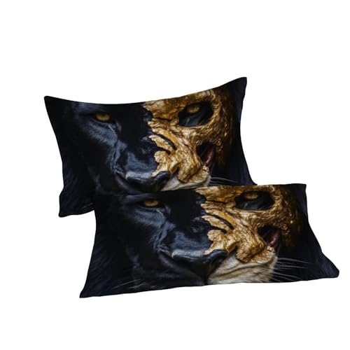 Housse de couette lion microfibre facile à laver qui ne décolore pas