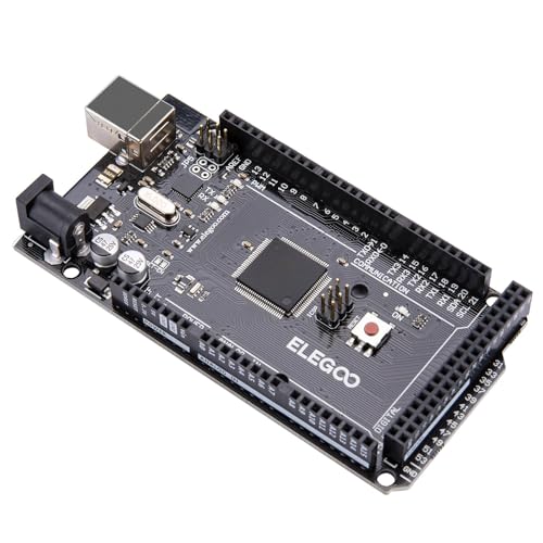 ELEGOO Mega-R3 Mikrocontroller mit USB-Kabel Kompatibel mit Arduino IDE in Schwarz