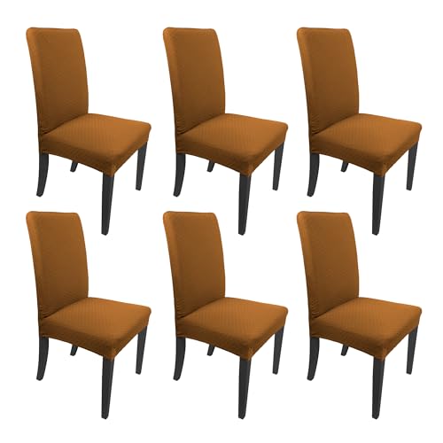Northern Brothers Dining Room Chair Covers Set Of 6, Dining Chair Covers Stretch Removable Washable Parson Chair Slipcover For Dining Room cover