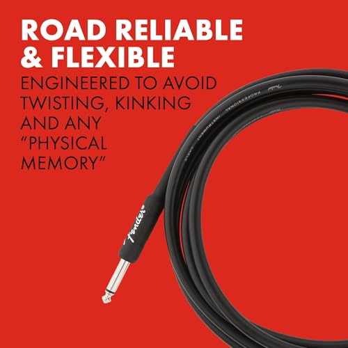 Image of Fender Instrument Cable Professional Series 25Ft Black Str /Ang 990820060
