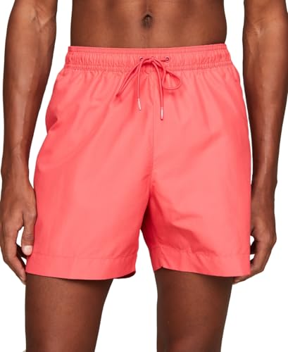 Tommy Hilfiger Mens Regular fit Swim Trunks Swimwear Small Pink Solid