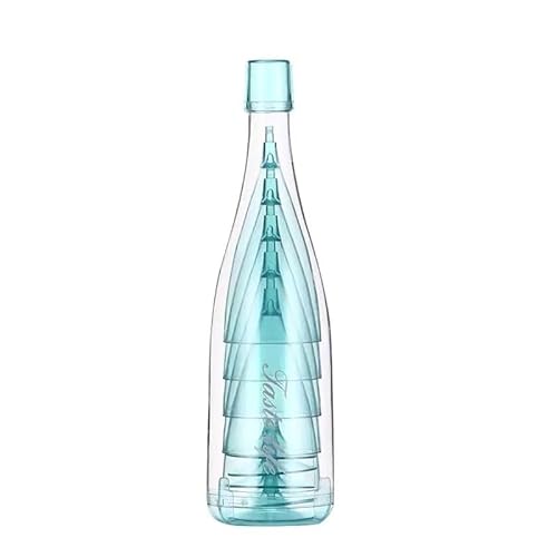 使い捨てシャンパングラス、プラスチックグラス、カクテルグラス、高足グラスを壊しにくい、ファッション、ワイングラス 割れない 透明グラス、取り外し可能、収納、組み立てが簡単、屋外旅行キャンプパーティー結婚式携帯グラス、軽量携帯 5 点セット 220 ml ブ