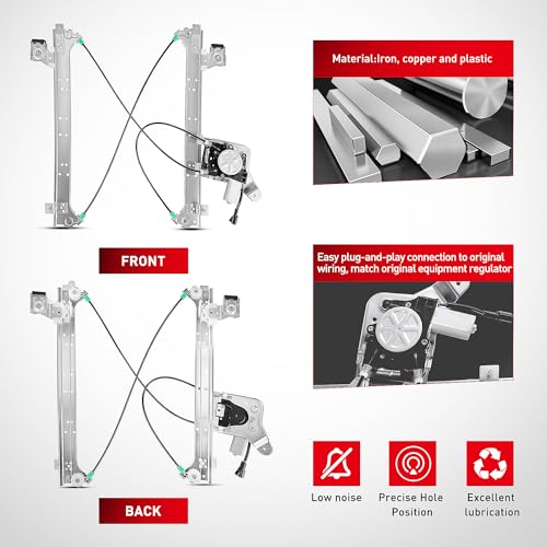 Image of Nilight Rear Passenger Side Power Window Regulator /Motor Compatible with 2001 2002 2003 2004 2005 2006 Chevrolet Avalanche Silverado Suburban GMC Sierra Yukon XL 1500 2500 3500 741-645