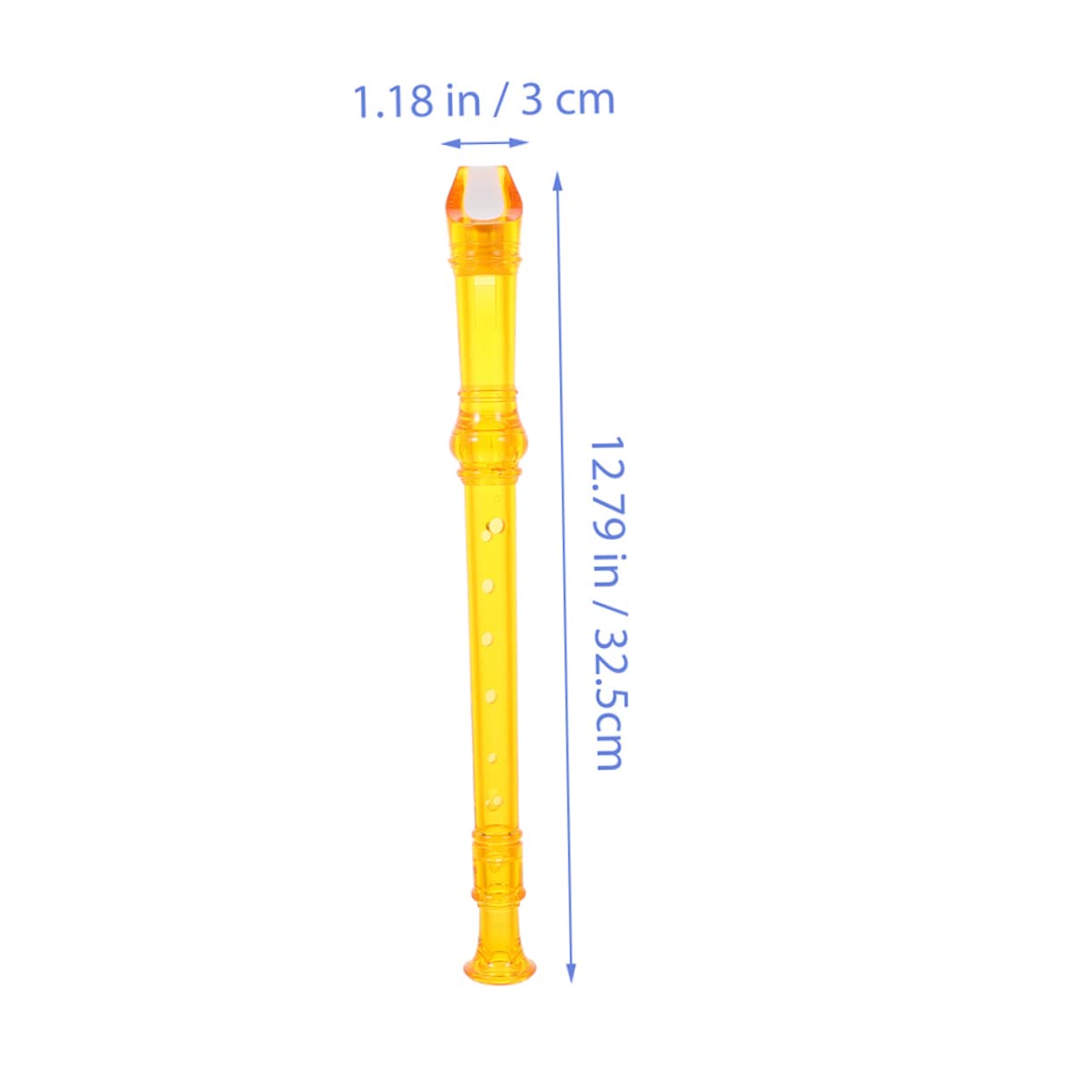 Kisangel Kids Musical Flute Clarinet 2pcs Set 8-hole Recorder Safe Resin Beginner Wind Instrument for Children