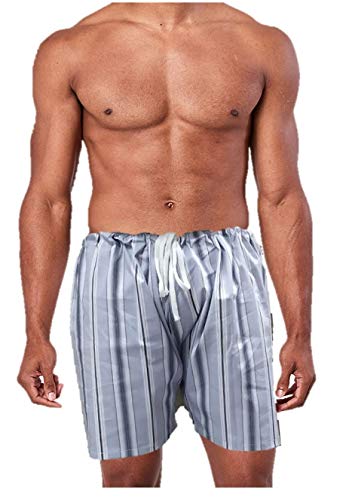Image of Men's Lattha Traditional Pure Cotton Underwear aka Patta wala Janghiya, Dhari wala / Striped Undergarment, Khadi Latthe Ka Jangia, Nicker,Chaddi; Nade wala kachha with wide Miyani /Asan & Back Pocket & Drawstring /Nada
