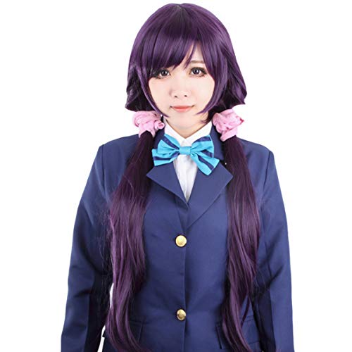 EZ2WORLD 40 Inch/100cm Long Straight Bangs Anime Costume Cosplay Wig Synthetic Hair Party Wig