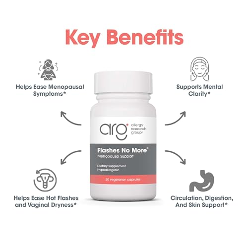 Image of ARG Flashes No More - Delivers 257 mg EstroG-100 - Menopause Support for Hot Flashes, Night Sweats & Positive Outlook - Dietary Supplement for Women - 60 Servings - 60 Vegetarian Capsules