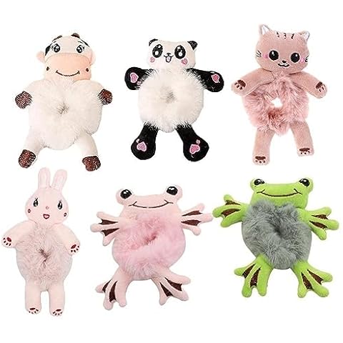 WSRRDRECVHi Cute Animal Hair Scrunchies Cover