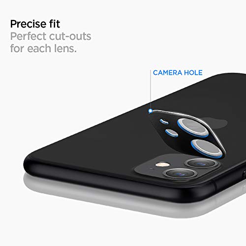 Image of Spigen Tempered Glass Camera Lens Protector Black For Iphone 11-2 Pack