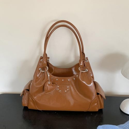 Sac à main en cuir PU résistant à l'eau, design rétro chic de qualité