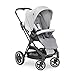 Hauck Kombi Kinderwagen inkl. Beindecke Mars / Belastbar bis 25 kg / Sitz Wendbar / Große Räder / Kompakt Faltbar / Großer Korb / Kompatibel mit separater Babywanne & Babyschale / Silber Grau