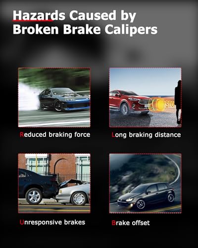 Image of cciyu Front /Rear Left & Right Brake Calipers Assembly w /Bracket 18-B4729 18-B4728 For Cadillac 2002-2006,For Chevy 1999-2008,For GMC 1999-2008