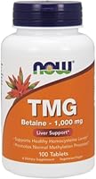 Now Foods TMG (Trimethylglycine) 1000mg 100 Tablets