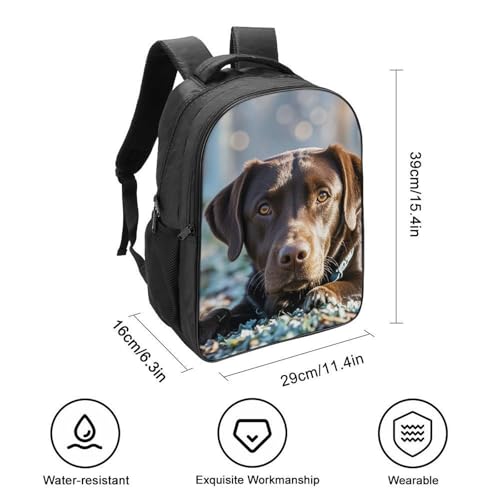 Backpack for Women Men Travel Laptop Backpack Lightweight Bookbag Brown Labrador Retriever Daypack for Work Hiking2