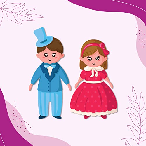 Image of Bhai Please Doll Couple Theme Wooden Fridge Magnet - Couple Gift