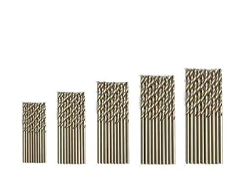 50PCS Cobalt Drill Bit Set 1/16", 5/64", 3/32", 7/64", 1/8" HSS M35 Twist Bits