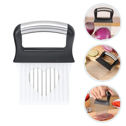 Cortador de cebolla multiusos acero inoxidable con mango seguro miniatura 4