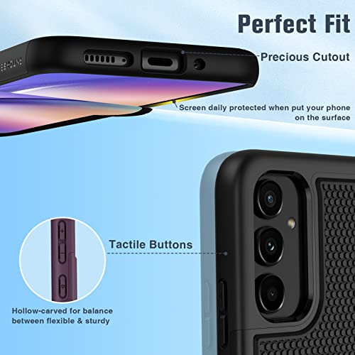 Image of FNTCASE for Galaxy A54-5G Phone Case: Samsung A54 5G Military Grade Drop Protection, 14ft Drop Tested, Screen Protector Included, Anti-Slip Matte Textured, TPU+PC Dual Layer Shockproof Cover (Black)