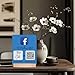 Pahdecor NFC Customized Qr Code Sign, Business Scanning Or Tap Sign Holder, Mini Social Media Instagram Google Signages, Personalized Table Wifi Sign Decor, Leave A Good Review Panel For Beauty Salon