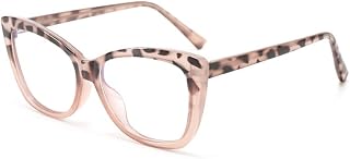 Oversized Cat Eye Anti Blue Light Reading Glasses Fashion Anti UV Computer Readers Eyewear Flat Light Mirror for Women (Color : Jelly, Size : +350)