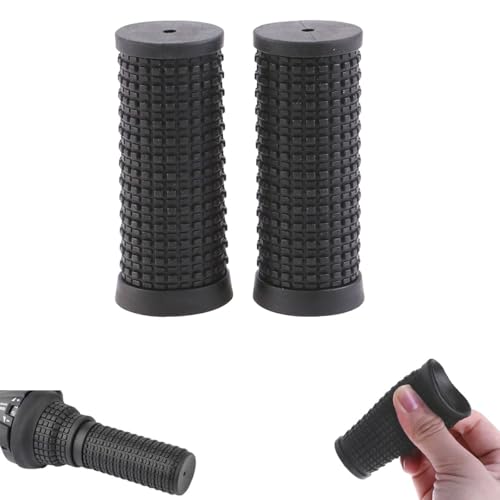 ADZJOY 1 Pair MTB Bicycle Rubberized Handlebars Grips Long and Short Available for Twisted Shifter Mountain Bikes 22.2 Mm Replacement Parts(Short Black)