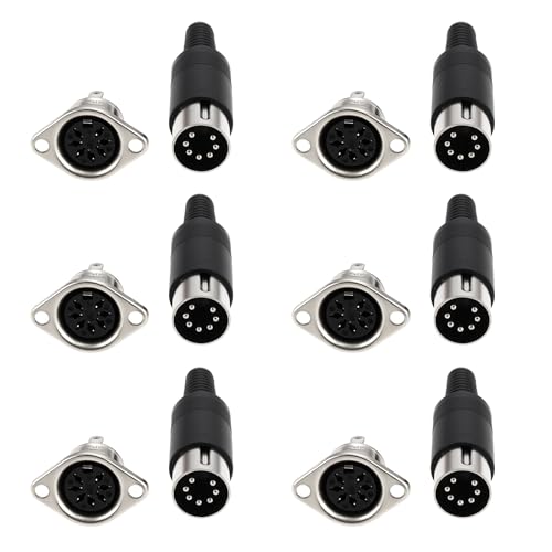 Adaptador macho y hembra DIN 7 pines x12 piezas miniatura 1