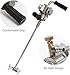 Power Mixer Pneumatic Agitator Clamp-On Drum Agitator Industrial-Grade Pneumatic Shaker Paint Stirring Tool，5 Gallon Pneumatic Paint Mixer, Handheld Air Agitator for 20L Tank, 50–2600RPM, 11