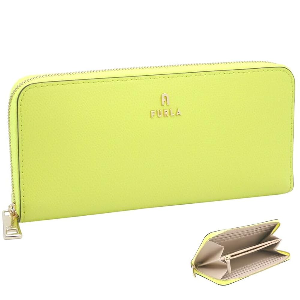 Amazon | [フルラ] Camelia ジップアラウンド L GIALLO CEDRO+