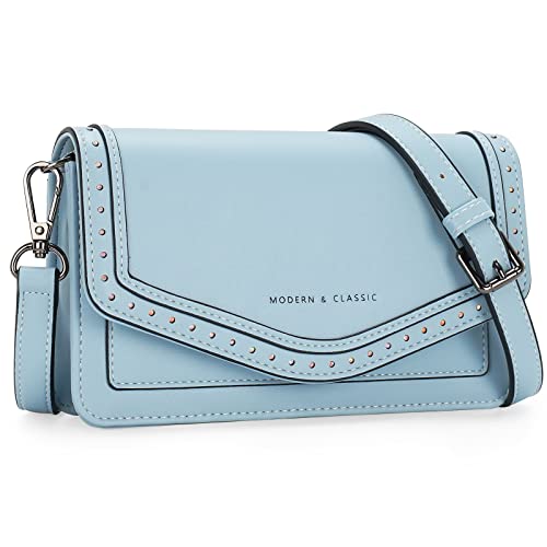TANTIUE Small Crossbody Bags for Women Cell Phone Purse Women's Shoulder Handbags Wallet Purse with Credit Card Slots Holder - BLUE