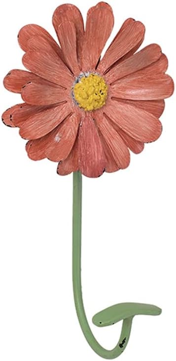 Clothes Hook Metal Wall Hanging Wall Creative Cute Bedroom Idyllic Retro Hat Flower(White-Dinosaur Doodle4)